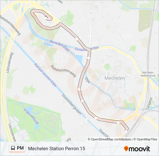PM Bus Line Map