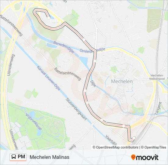 PM Bus Line Map