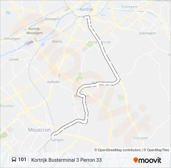 101 Bus Line Map