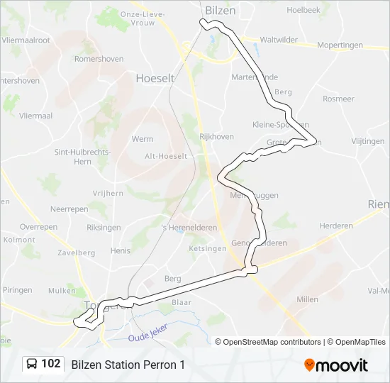 102 Bus Line Map