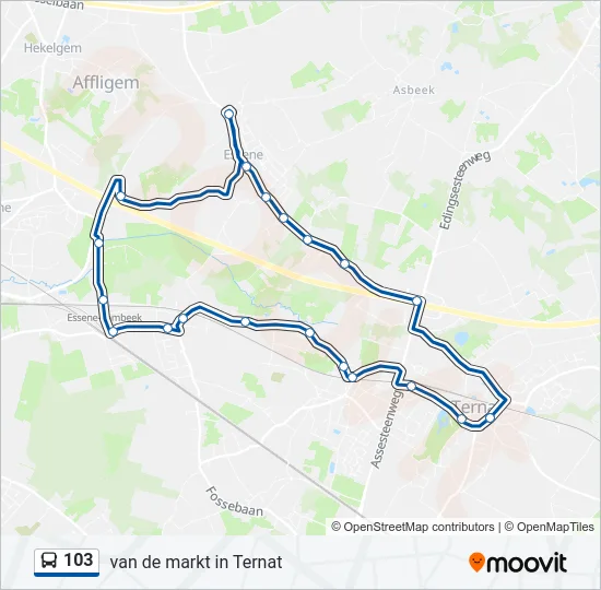 103 Bus Line Map