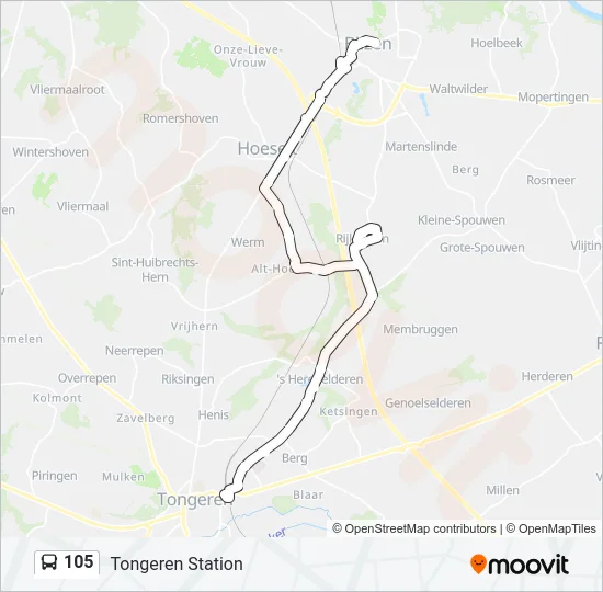 105 Bus Line Map
