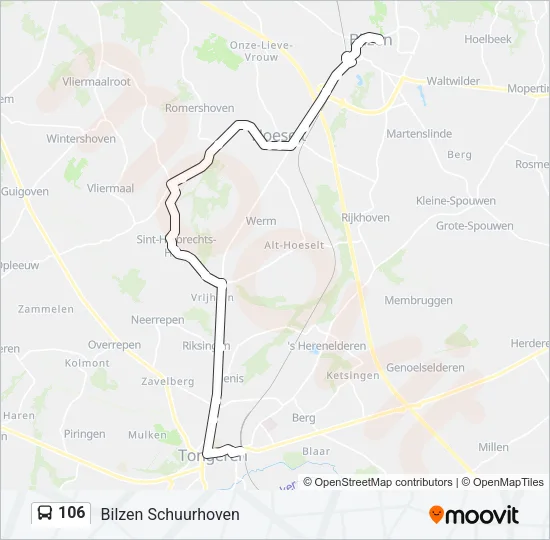 106 Bus Line Map