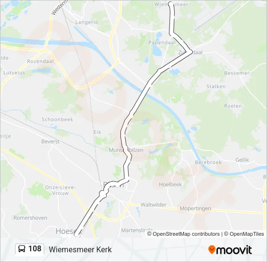 108 Bus Line Map