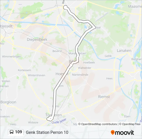 109 Bus Line Map