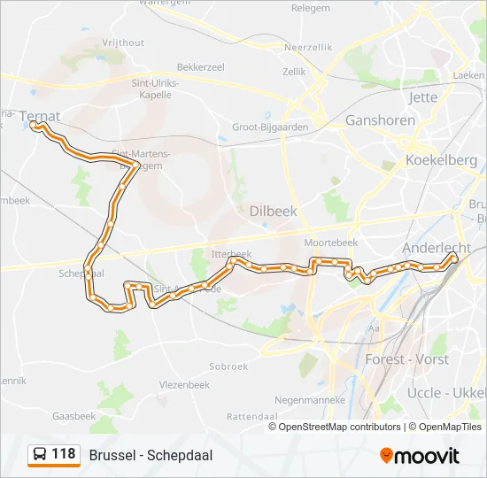 118 Bus Line Map