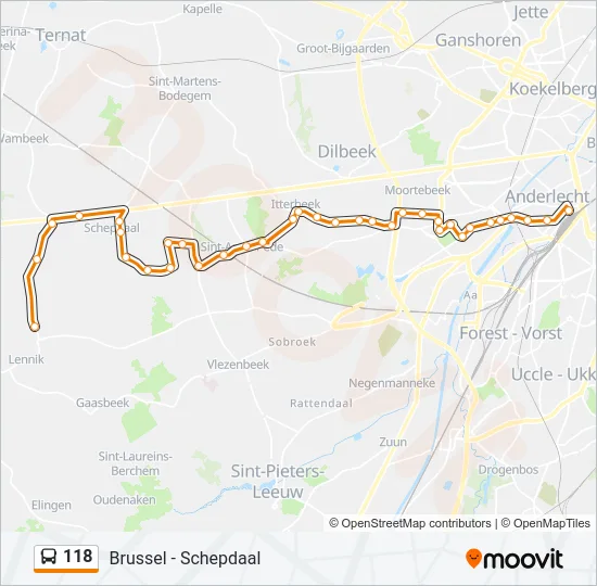 118 Bus Line Map
