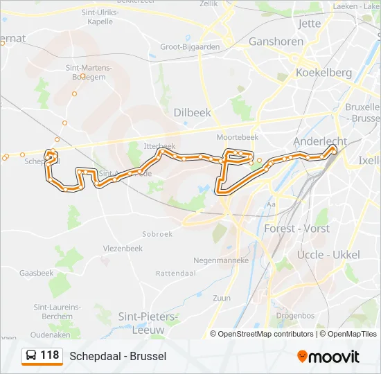 118 Bus Line Map
