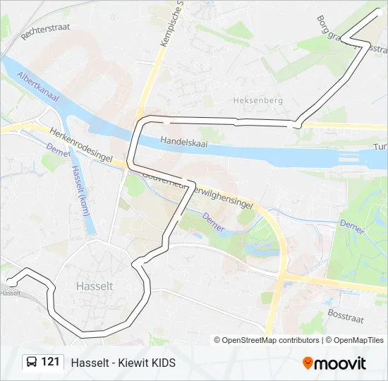 121 Bus Line Map