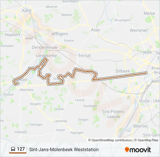 127 Bus Line Map