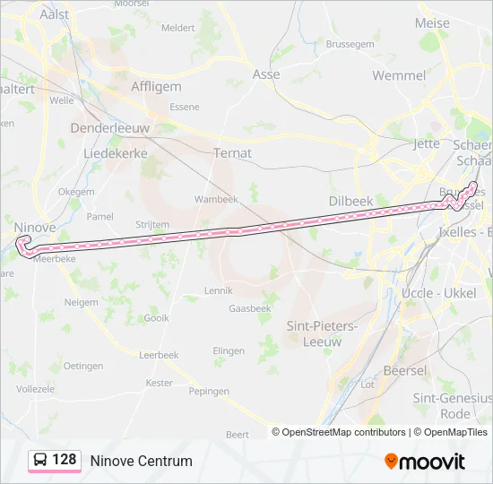 128 Bus Line Map