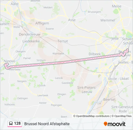 128 Bus Line Map