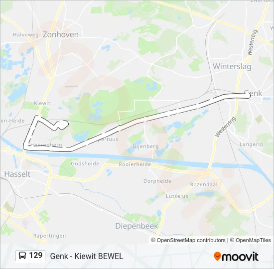129 Bus Line Map