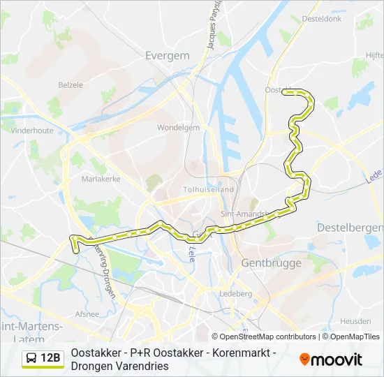 12B Bus Line Map