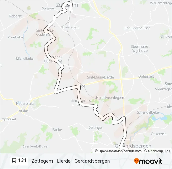 131 Bus Line Map