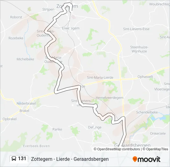 131 Bus Line Map