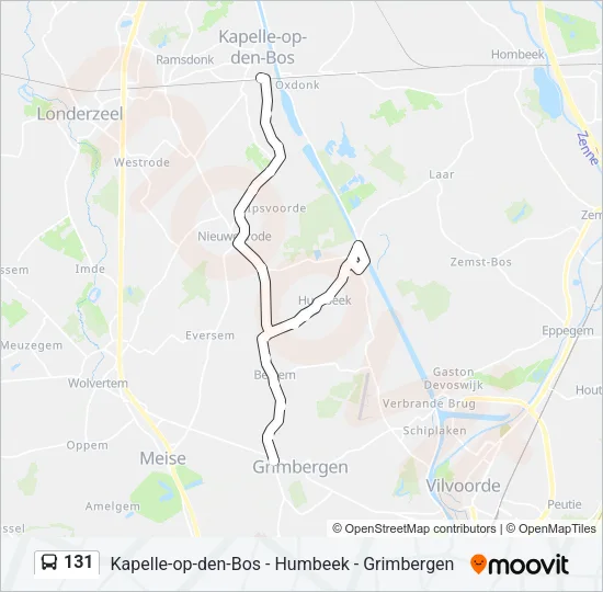 131 Bus Line Map