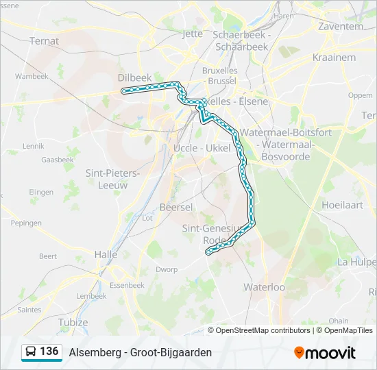 136 Bus Line Map