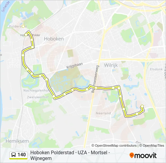 140 Bus Line Map