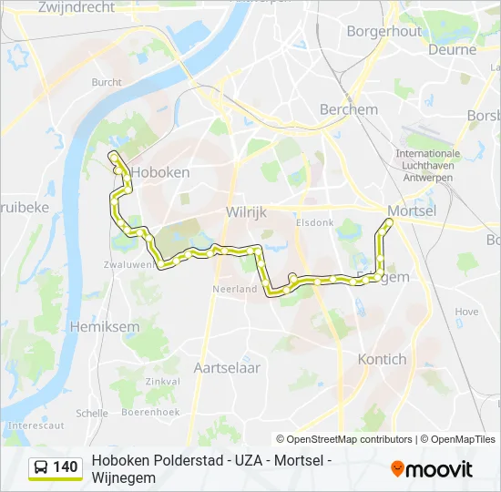 140 Bus Line Map