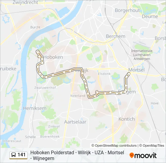 141 Bus Line Map