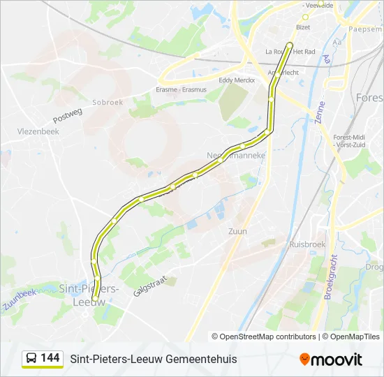144 Bus Line Map