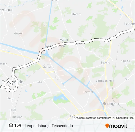 154 Bus Line Map