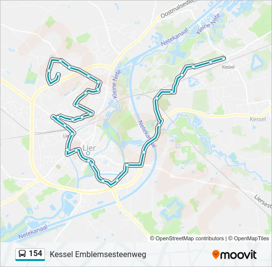 154 Bus Line Map