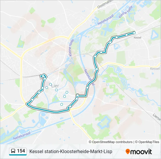 154 Bus Line Map