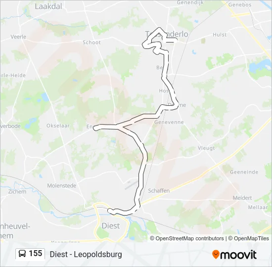 155 Bus Line Map