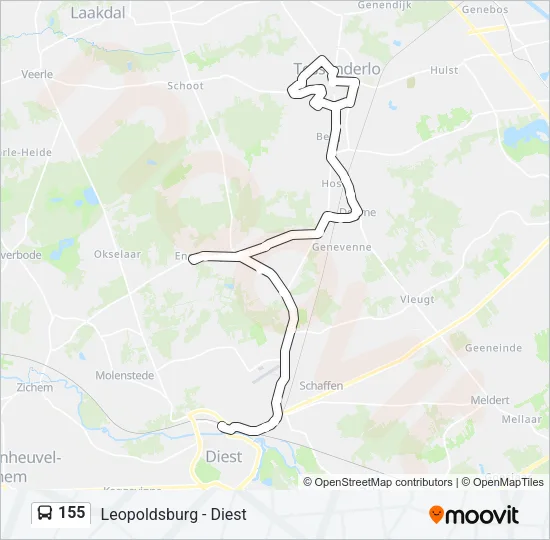 155 Bus Line Map