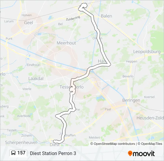 157 Bus Line Map