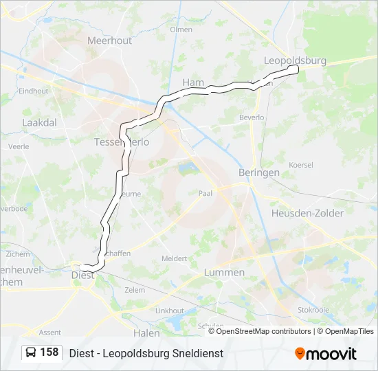 158 Bus Line Map