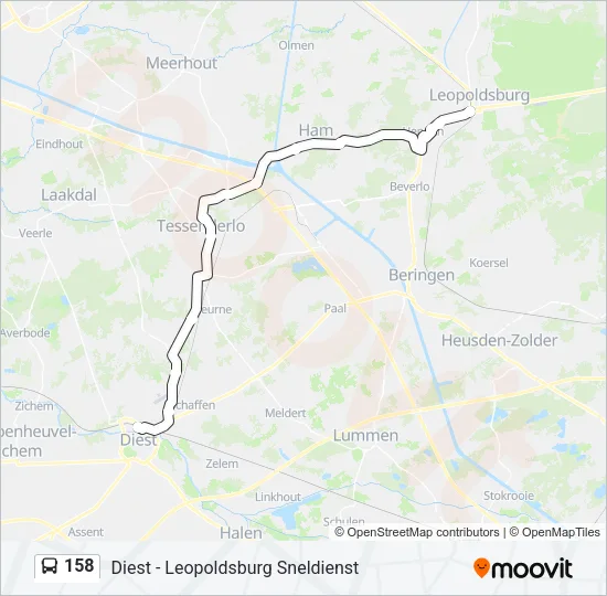 158 Bus Line Map