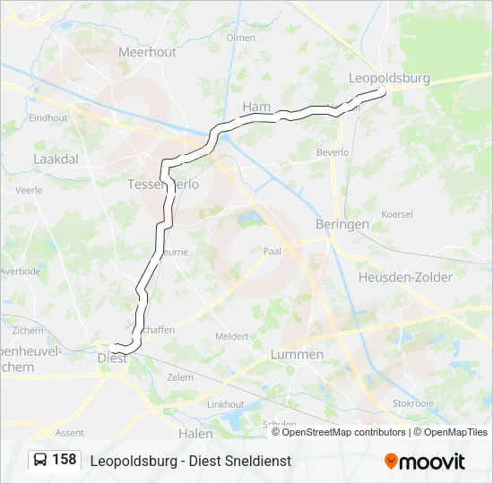 158 Bus Line Map