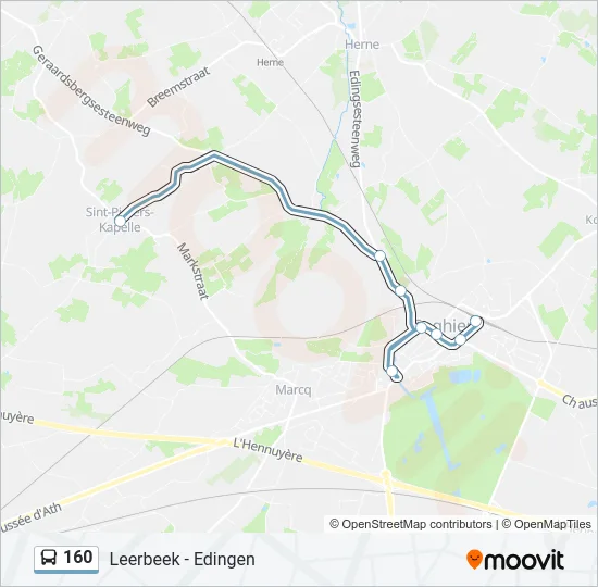 160 Bus Line Map