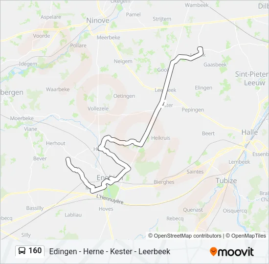 160 Bus Line Map