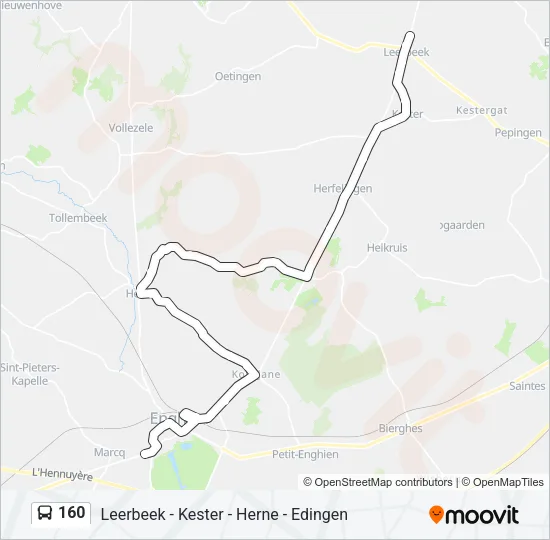 160 Bus Line Map