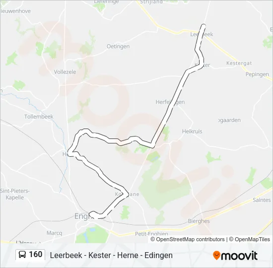 160 Bus Line Map
