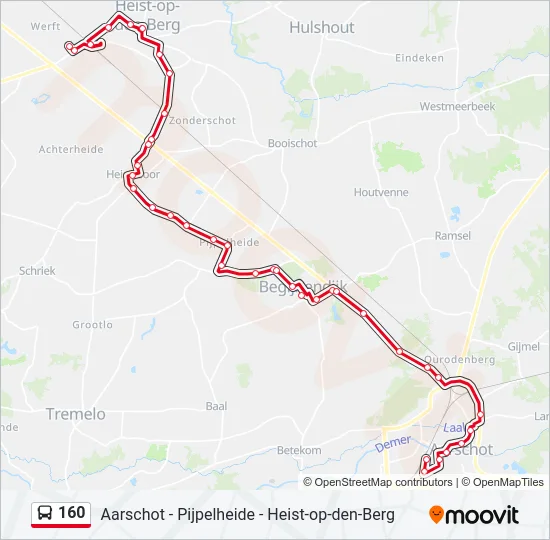 160 Bus Line Map