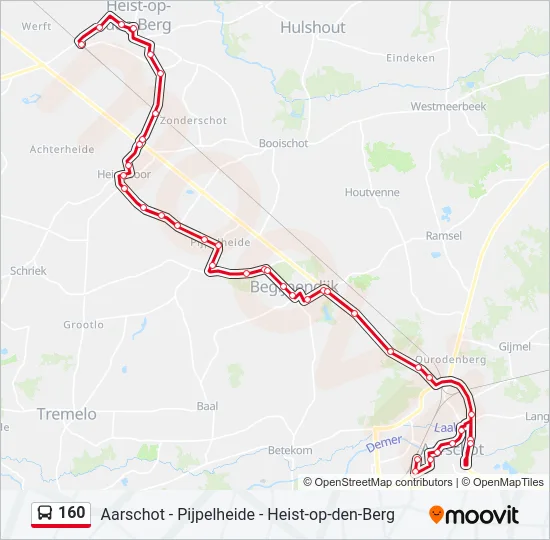 160 Bus Line Map