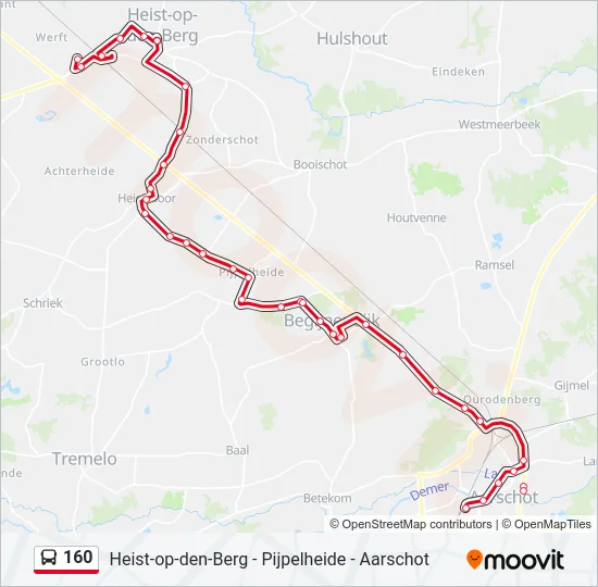 160 Bus Line Map