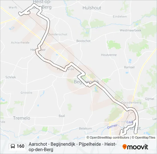 160 Bus Line Map