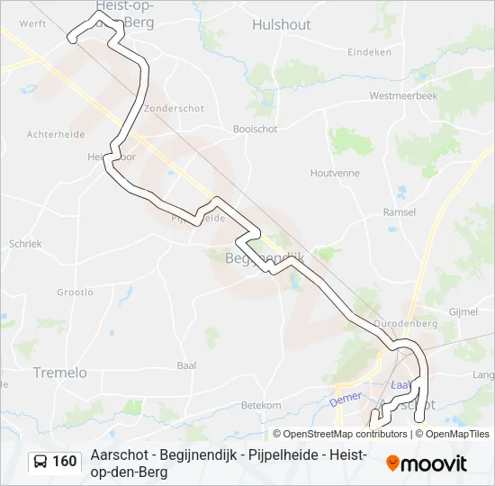 160 Bus Line Map