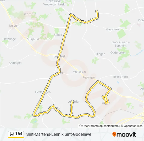 164 Bus Line Map