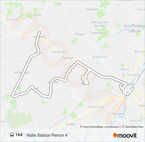164 Bus Line Map