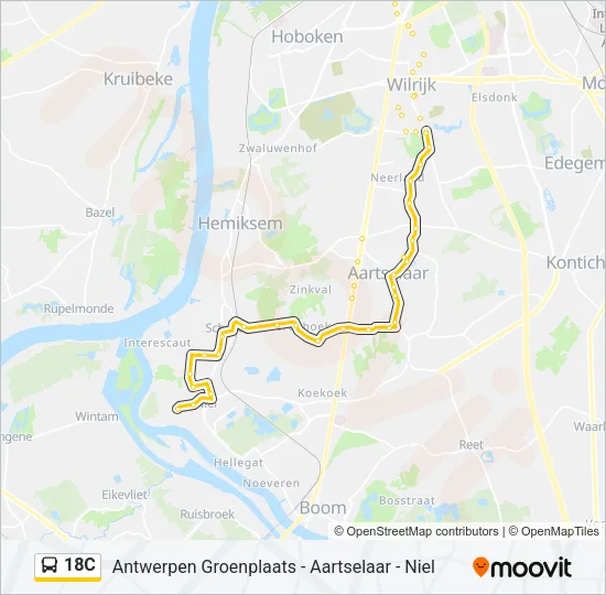 18C Bus Line Map
