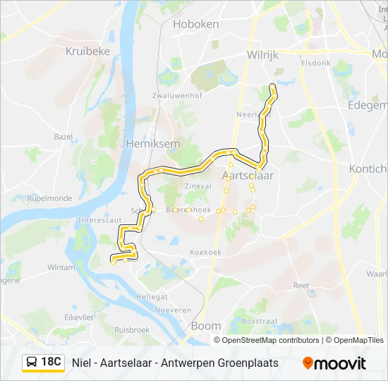 18C Bus Line Map