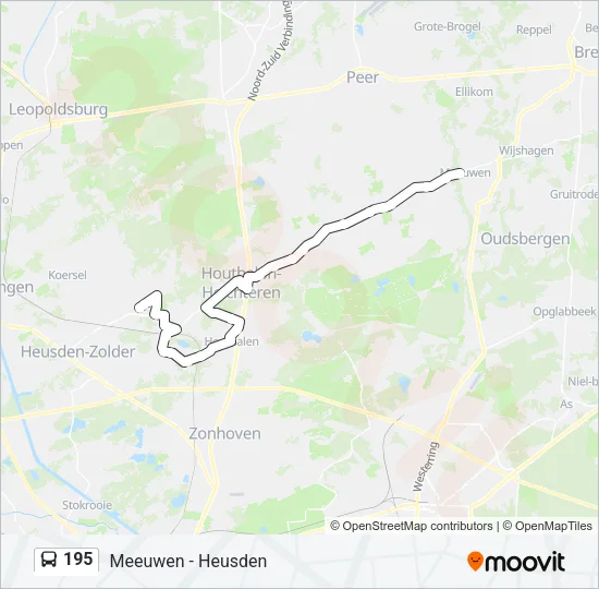 195 Bus Line Map