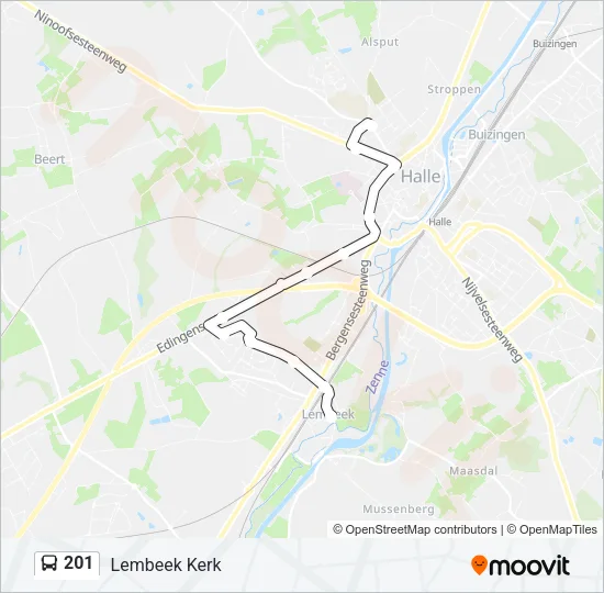 201 Bus Line Map